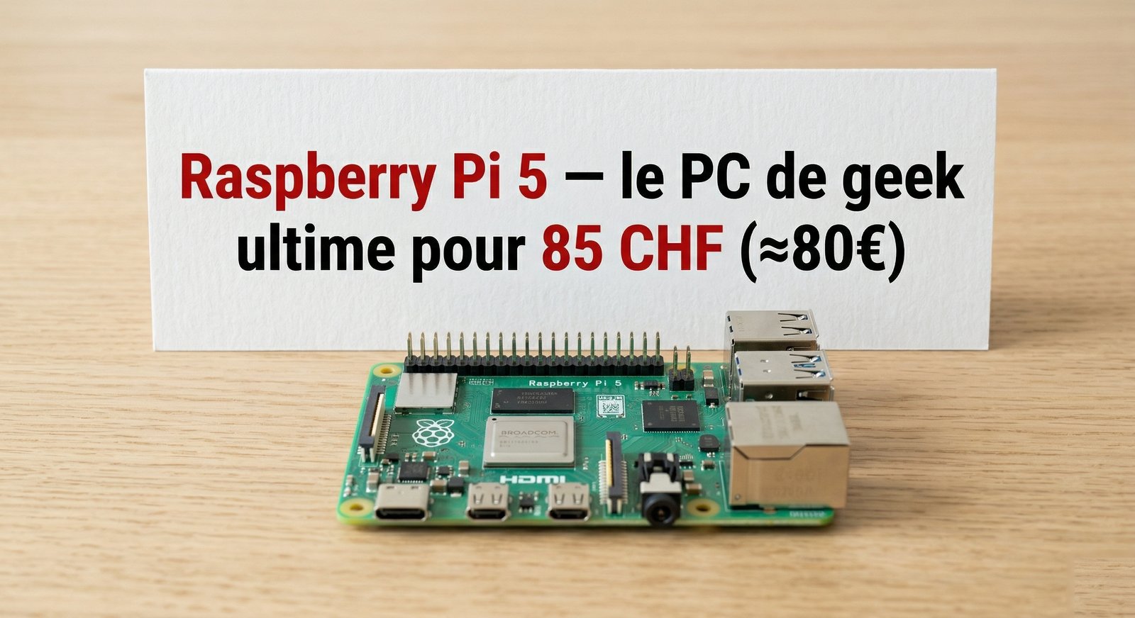 Raspberry Pi 5 — le PC de geek ultime pour 85 CHF (≈80€)