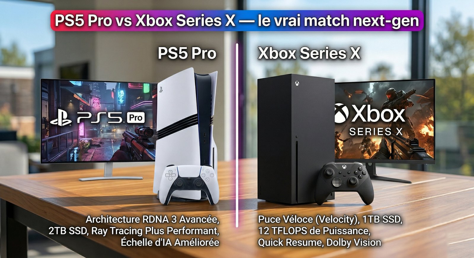 PS5 Pro vs Xbox Series X — le vrai match next-gen
